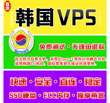 韩国VPS注册1024M推荐，国外站群主机